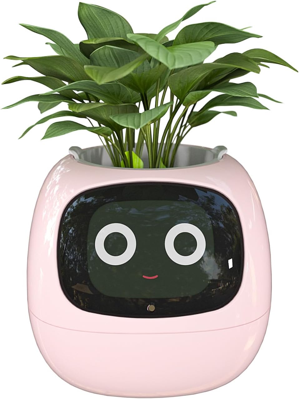 Smart Flowerpots, with Artificial Intelligence, Time Temperature Display, and Numerous Expressive Animations Based on the Environment, for Indoor Decoration, Gifts(Green)